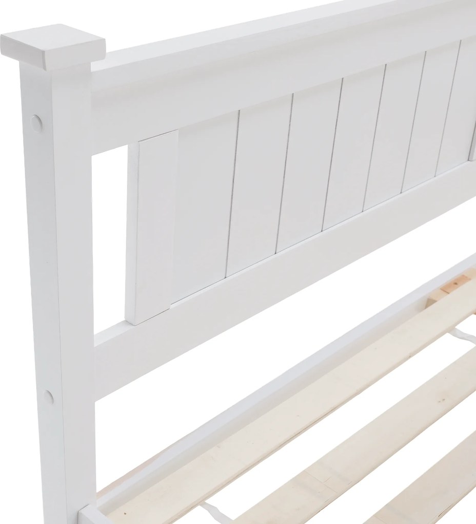 Ágy ágyráccsal, fenyő/fehér, 160x200 LUCAS NEW