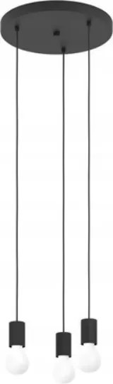 Függő mennyezeti lámpa fekete Eglo Nogalte E27 3x40W