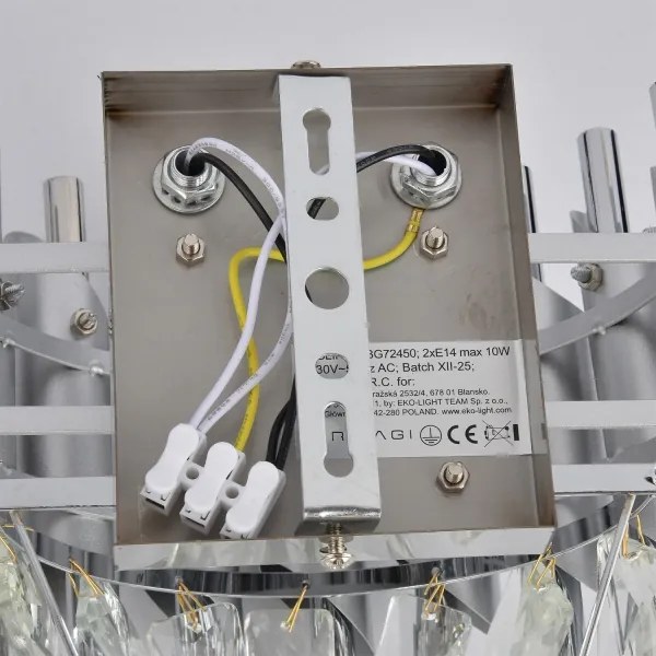 Brilagi - ECLIPSE fali lámpa 2xE14/10W/230V ezüstszínű