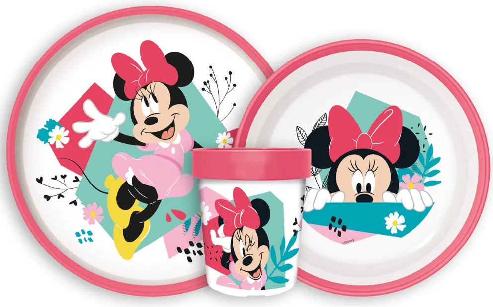 Disney Minnie Being More csúszásmentes étkészlet, micro műanyag szett