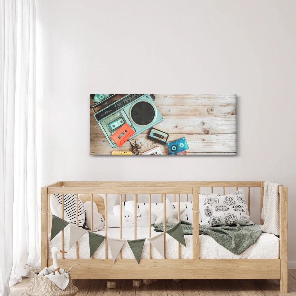 Kép - retro rádió (120x50 cm)