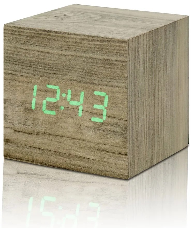 Digitális ébresztőóra Wooden Cube Click – Gingko