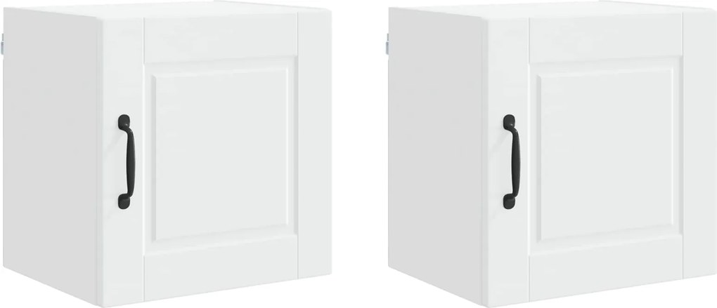 vidaXL Konyhaszekrény polcokkal 2 pcs Fehér 40 x 31 x 40 cm Faanyag