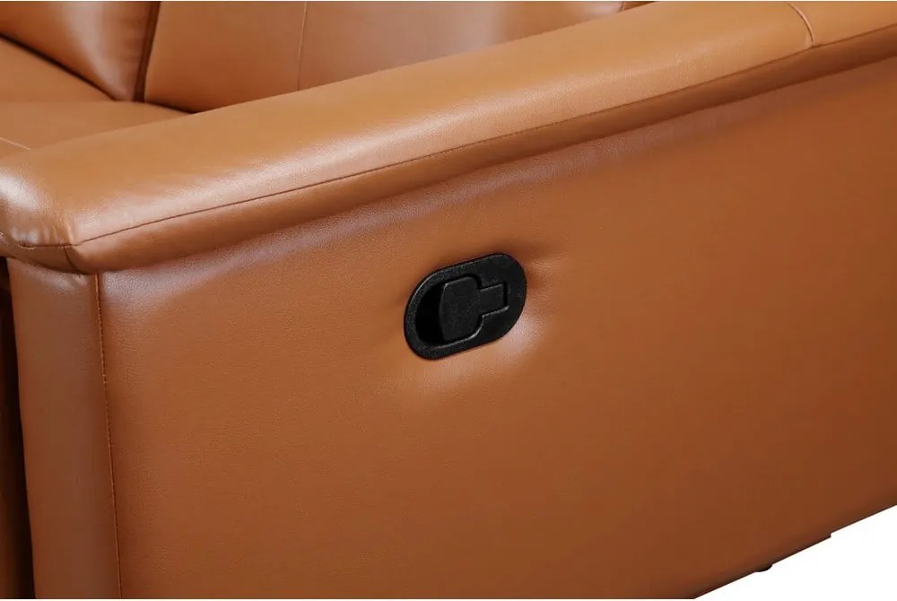 Barna bőrutánzat kanapé 222 cm Lund – Støraa