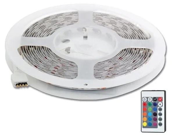 Ecolite DX-SMD5050-RGB/1,5M - LED RGB szalag 1,5 m LED/14,4W/230V + távirányító