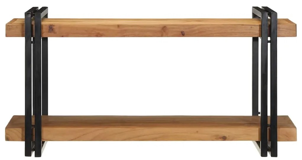 fali polc 90x33x45 cm tömör fa akácfa