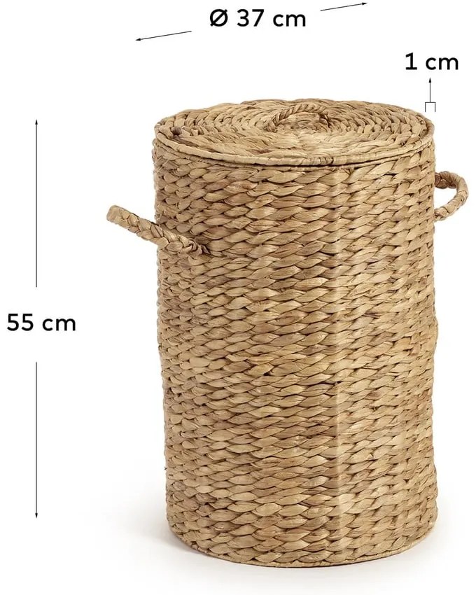 Natúr színű vízijácint szennyeskosár Yessira – Kave Home