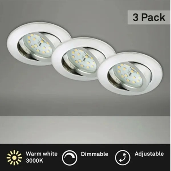 Briloner 8317-039-KÉSZLET 3x LED dimmelhető fürdőszobai lámpa LED/5,5W/230V IP23