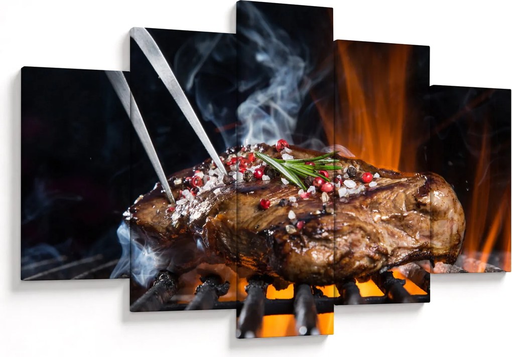 Egy sült steak képe (150x105 cm)