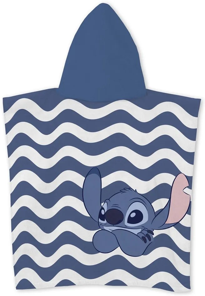 Disney Lilo és Stitch, A csillagkutya Relax strand törölköző poncsó 55x110 cm (Fast Dry)