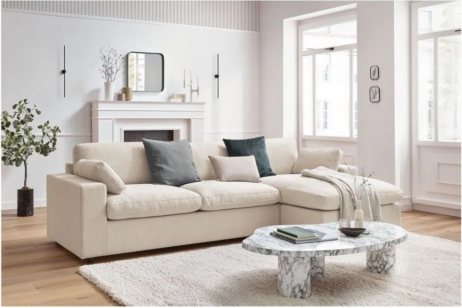 Bézs sarokkanapé Belair – Bobochic Paris