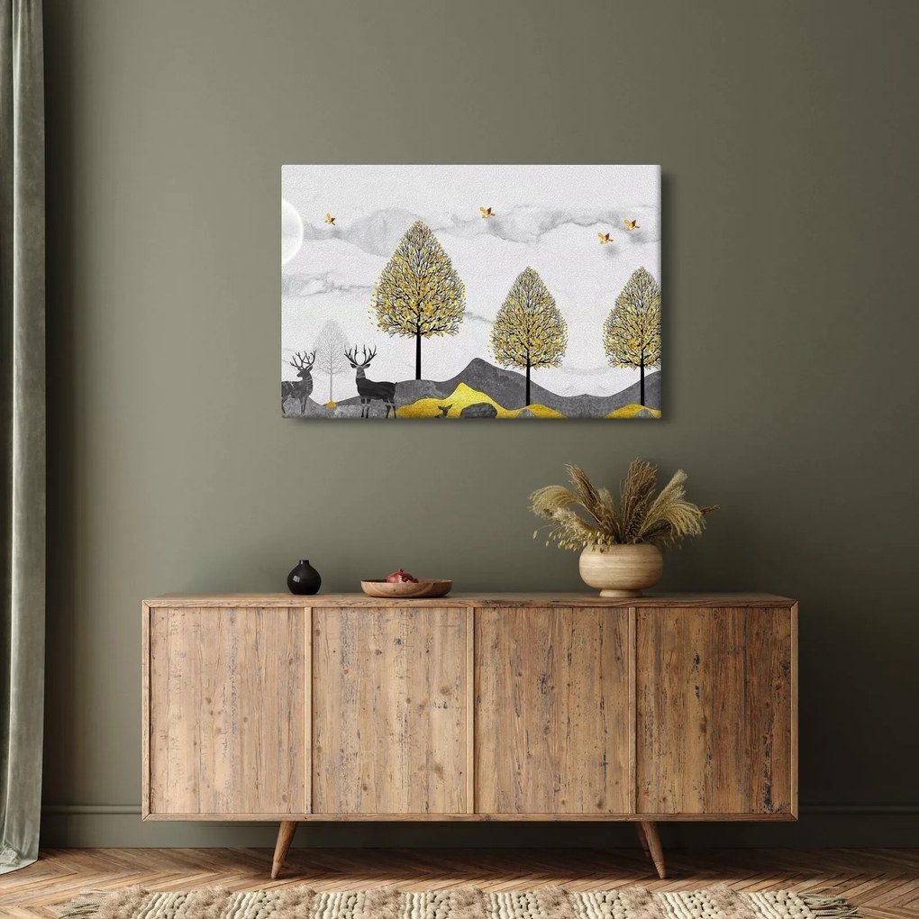 Festett szarvas képe (90x60 cm)