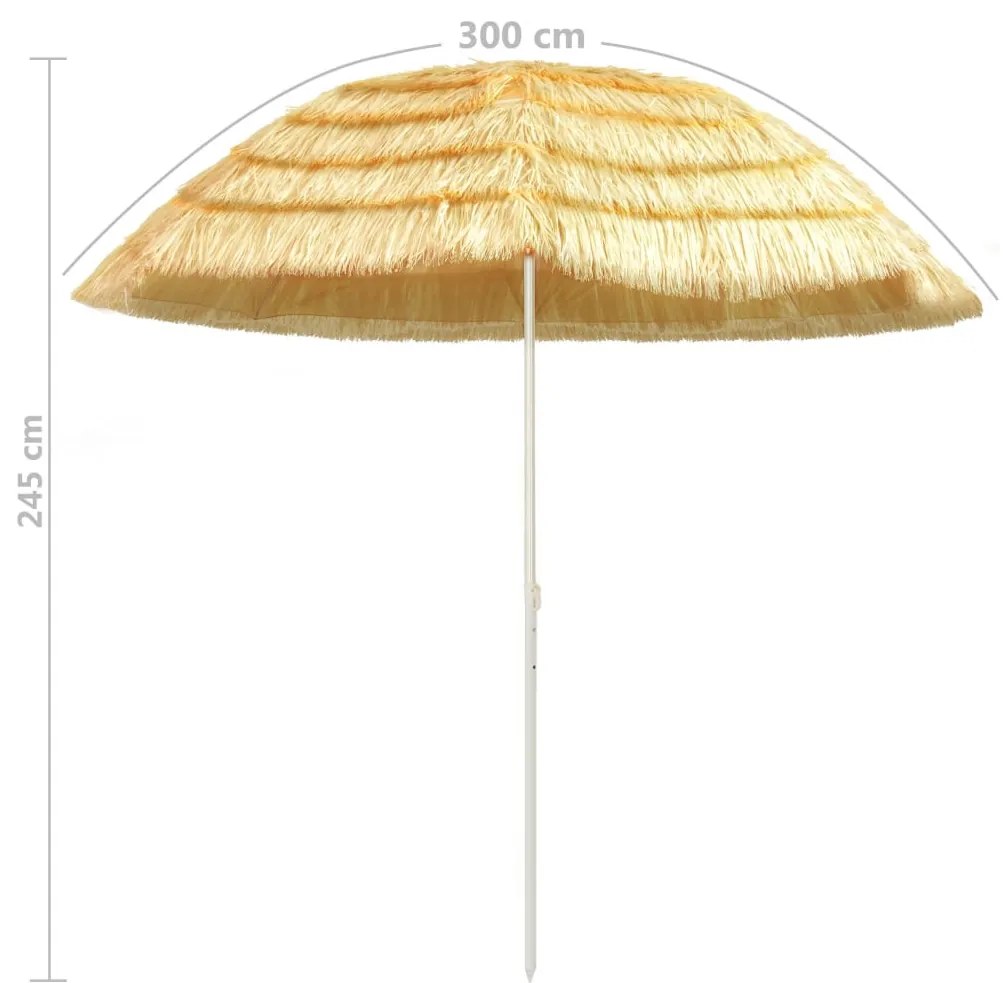 hawaii stílusú természetes strand napernyő 300 cm