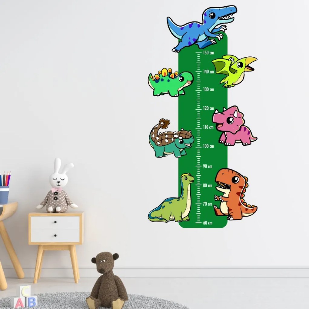 PIPPER. Textil falmatrica "Gyermek mérő - Dinoszauruszok"