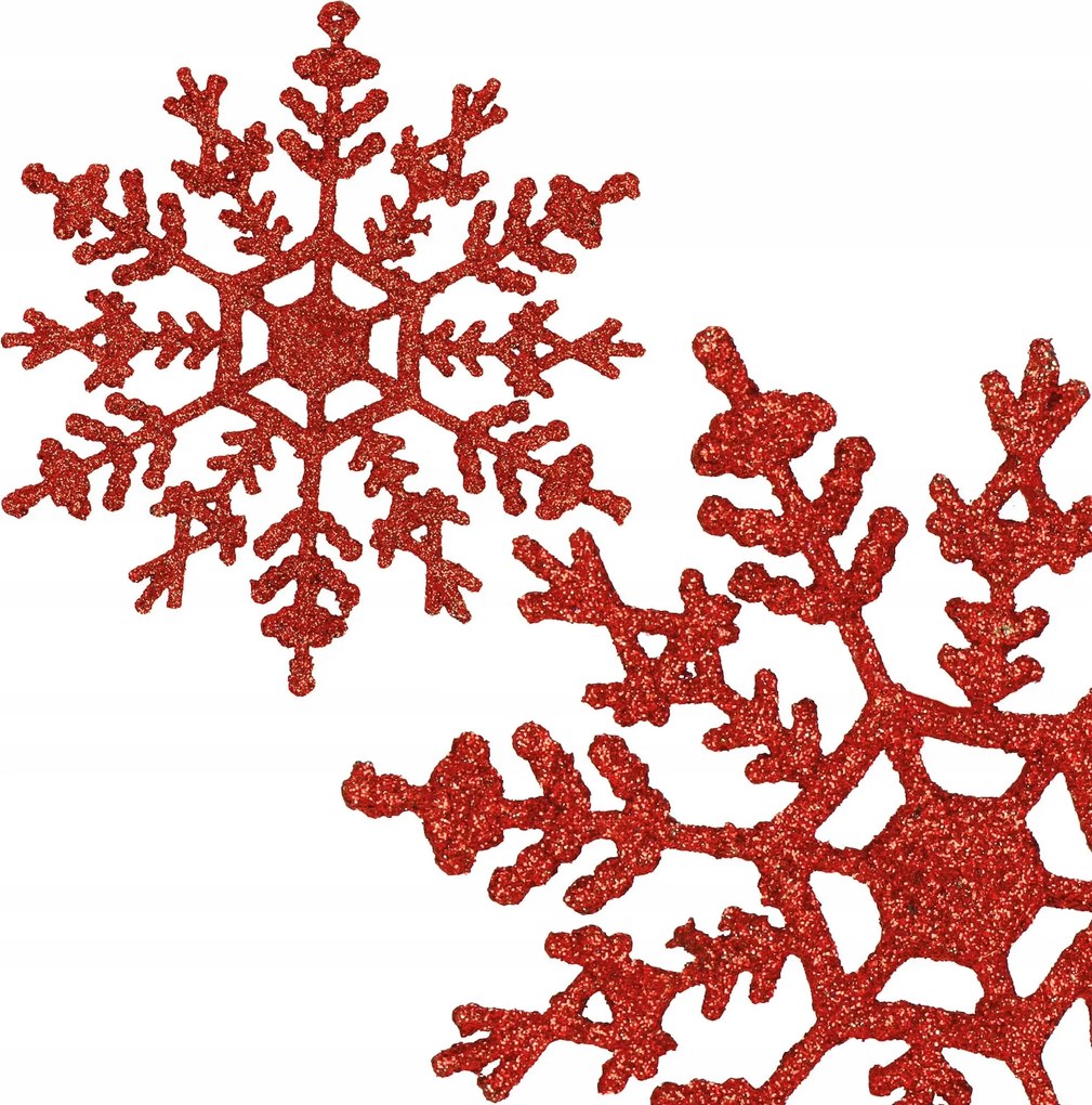 Karácsonyfa Medálok 3db Hópelyhek 12 cm Csillogó Medál