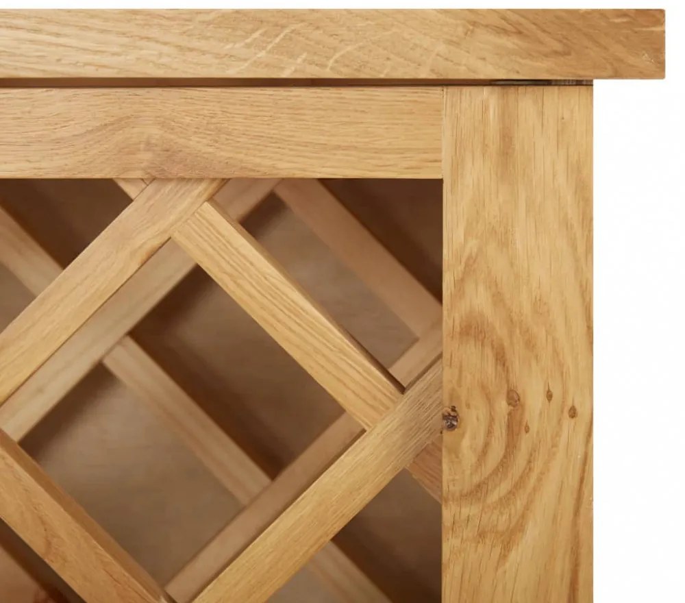 tömör tölgyfa bortartó szekrény 11 palackhoz 80 x 32 x 80 cm