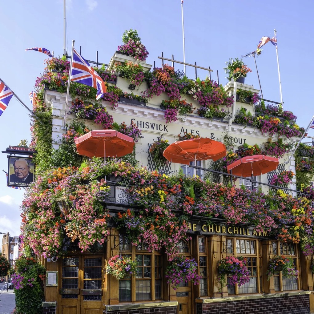 Poszter 60x60cm Londoni épület, Assaf Frank