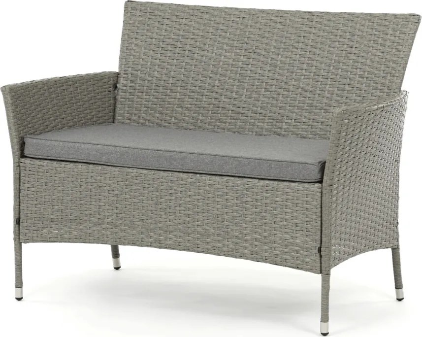 Kerti bútor garnitúra 100x60x69 cm, polyrattan, szürke, GREY