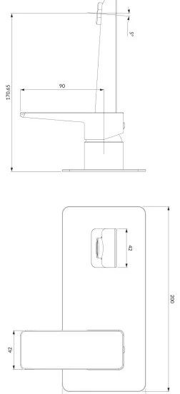OMNIRES PM7415CRB PARMA mosdó csaptelep falba építhető króm/fehér
