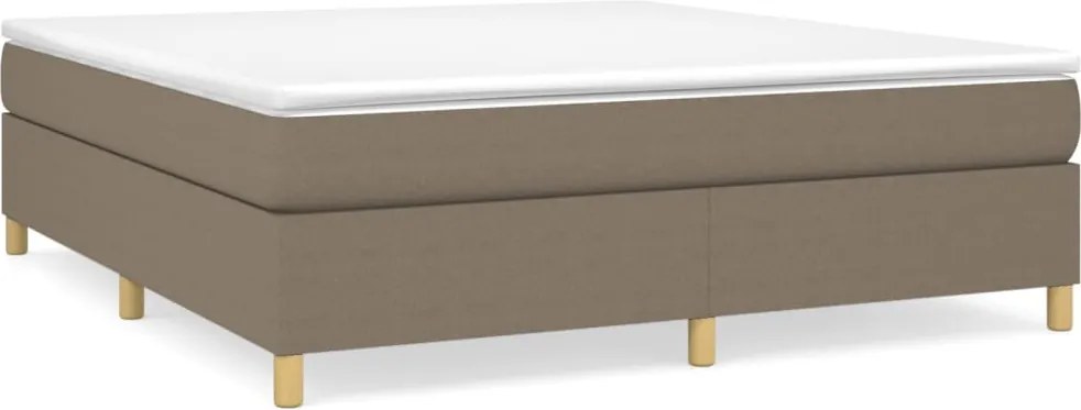 vidaXL tópszínű szövet rugós ágy matraccal 160 x 200 cm