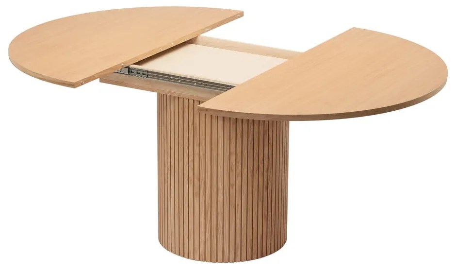 Kerek bővíthető étkezőasztal tölgyfa dekorral ø 115 cm Malaga – Bonami Selection