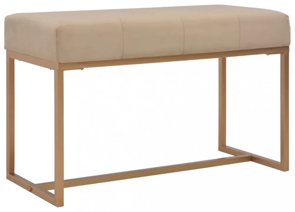 bézsszínű bársonypad 80 cm