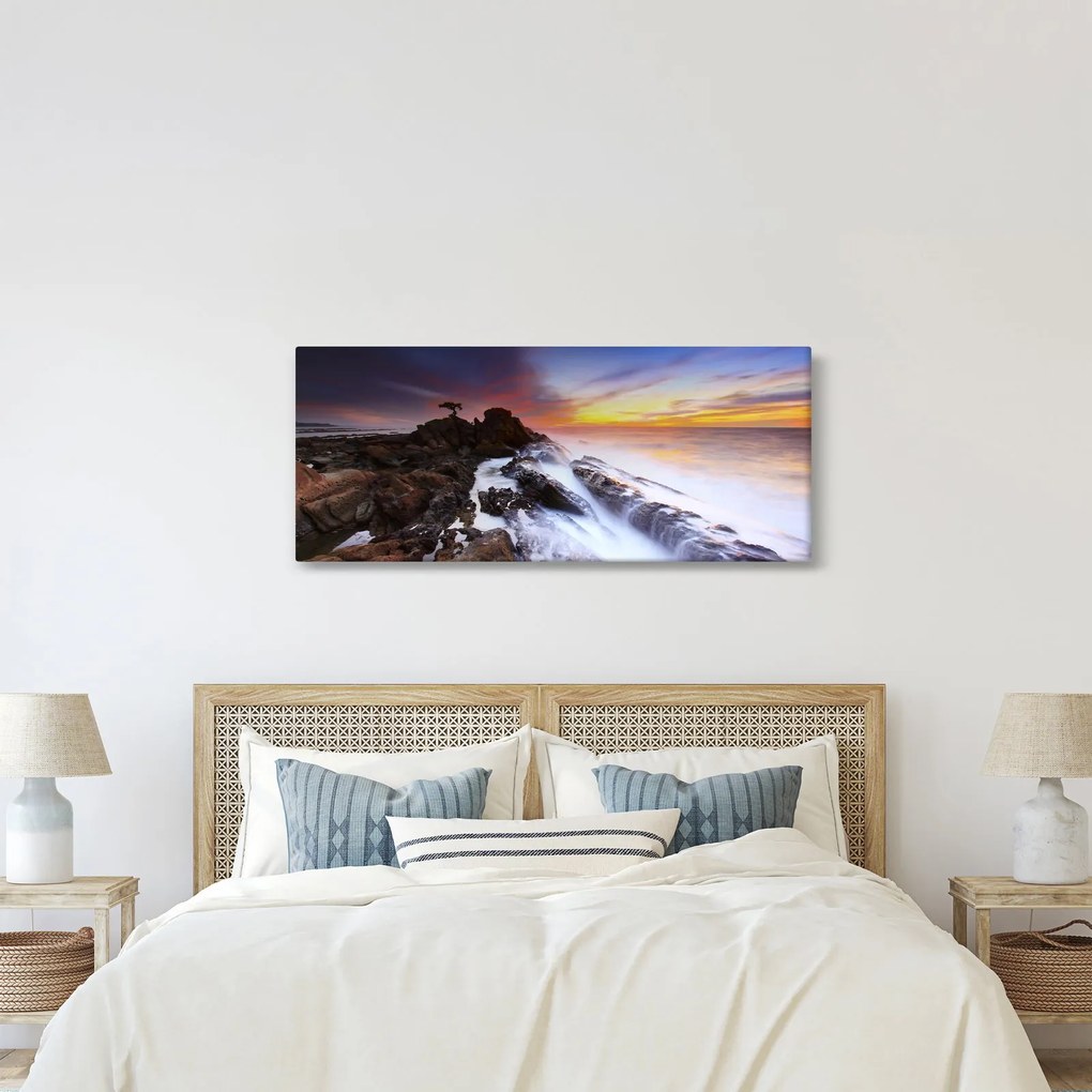 Hegy a ködben képe (120x50 cm)