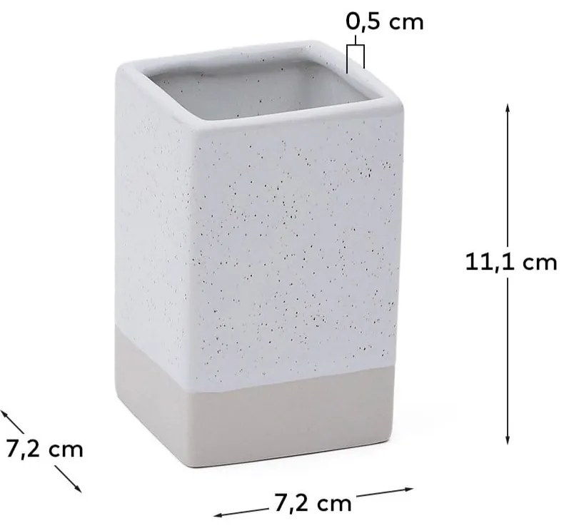 Krémszínű kerámia fogkefetartó pohár Careli – Kave Home