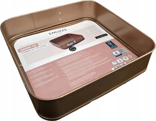 Smukee Tortaforma Sütőlap Négyzet 27,5x27,5cm Réz. 629