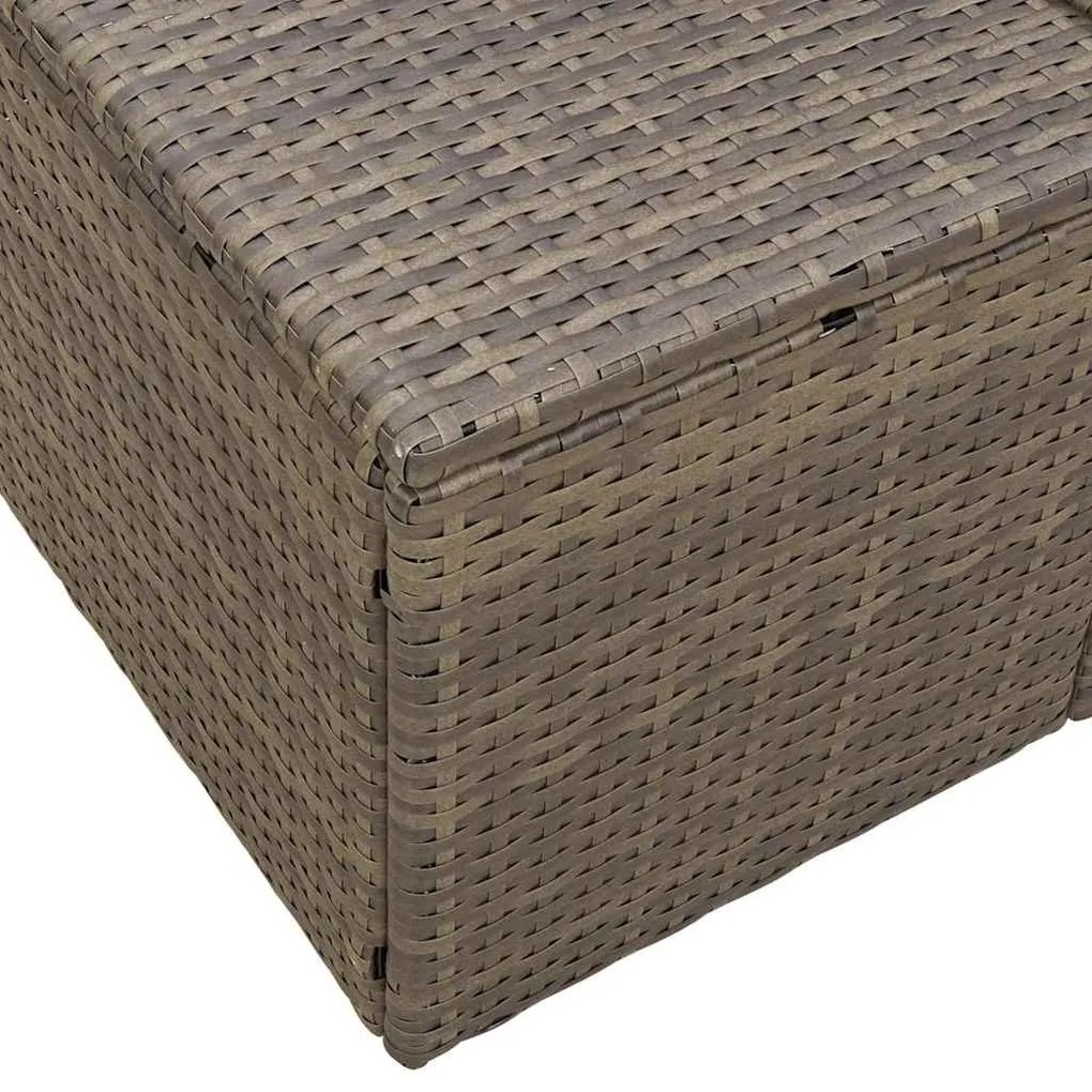 Kerti kanapé Szürke 123 x 62 x 69cm polirattan