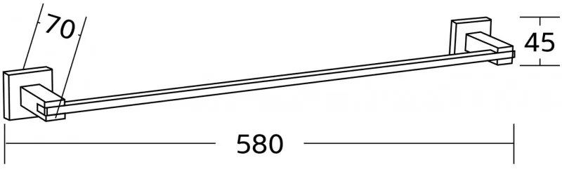 Mexen kiegészítők, VANE törölközőtartó, króm, 7020924-00