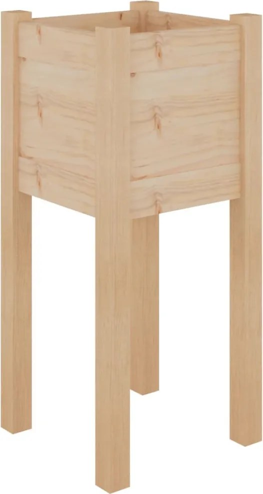 vidaXL tömör fenyőfa kerti virágtartó 31 x 31 x 70 cm