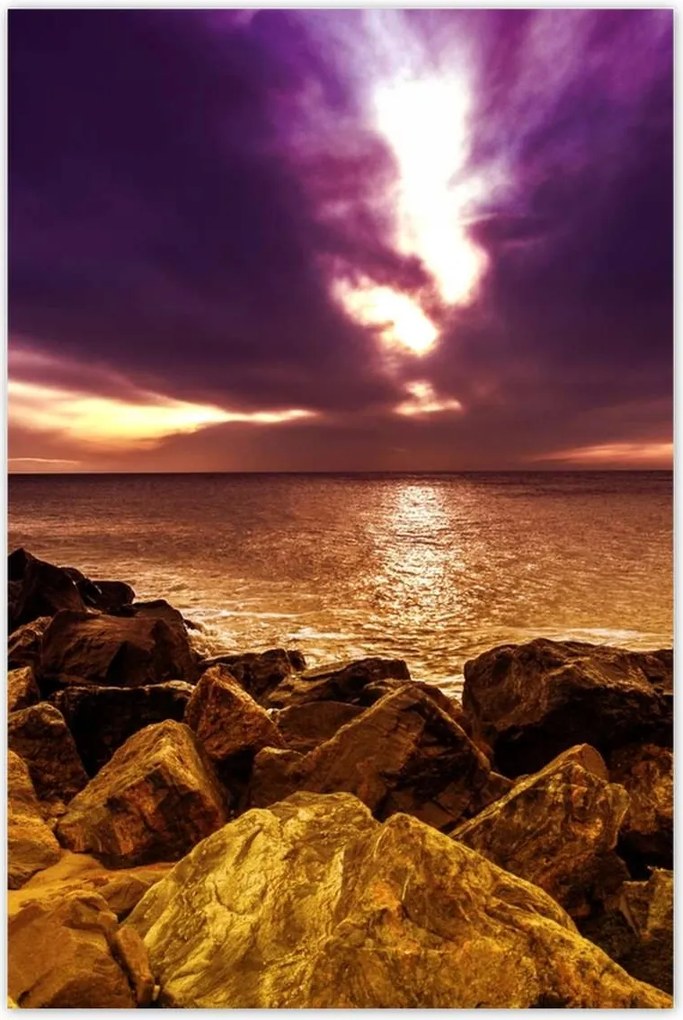 Poszterek 60x90 Lila ég Tenger