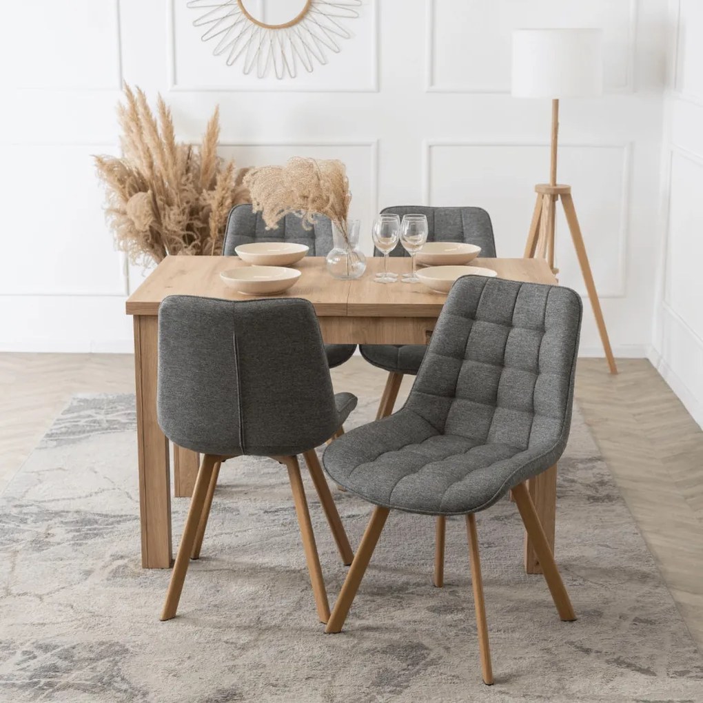 KATHY Kárpitozott Étkezőszék Szürke Színben