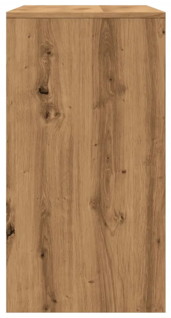 kézműves tölgy színű szerelt fa dohányzóasztal 89x41x76,5 cm