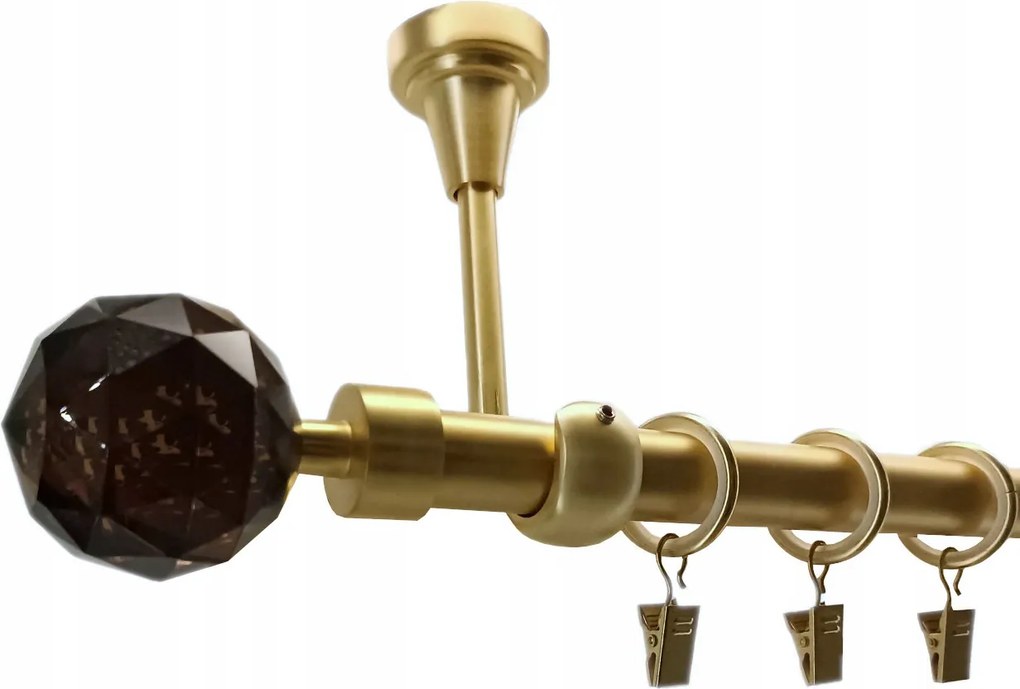 Függönykarnis Mennyezeti 19mm Arany Matt 280cm Crystal Brown