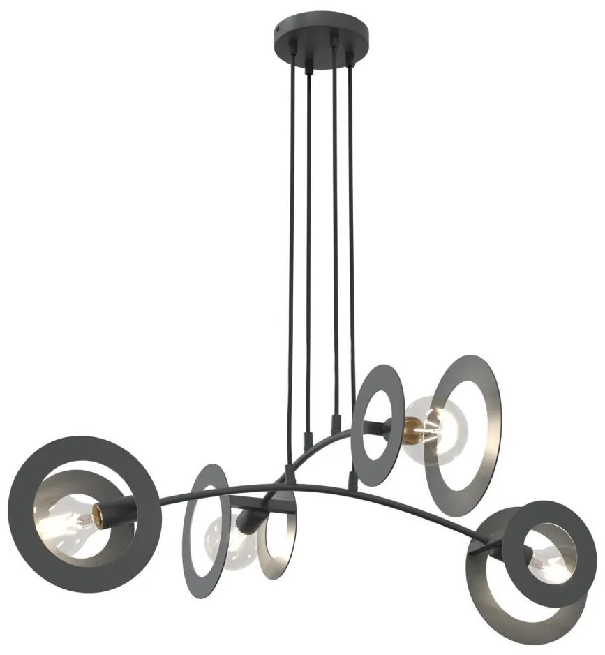 Csillár zsinóron EUFORIA 4xE27/15W/230V fekete