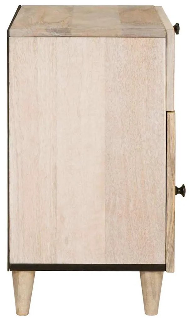 Éjjeli asztal fiókkal Bézs 50 x 33 x 60 cm tömör mangófa