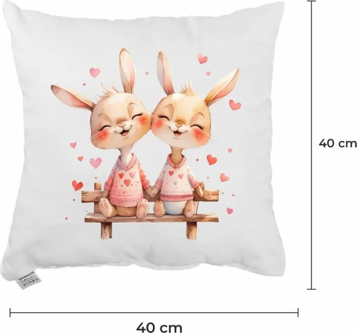 EMI Bunny Together díszpárna 40x40 cm