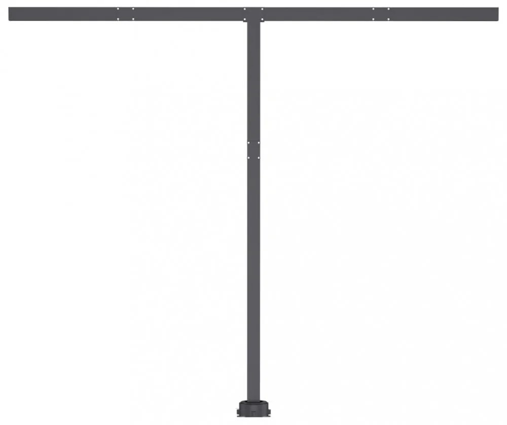 antracitszürke kézzel kihúzható LED-es napellenző 350 x 250 cm