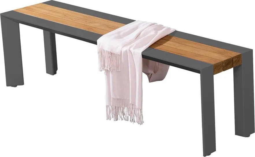 Sötétszürke-barna fém kerti pad Silea – Garden Pleasure