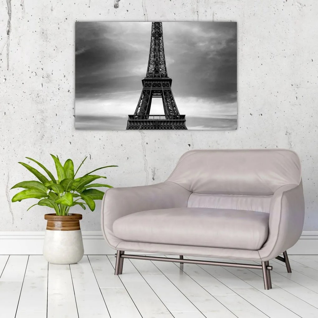 Kép - Rózsaszín autó Párizsban (90x60 cm)