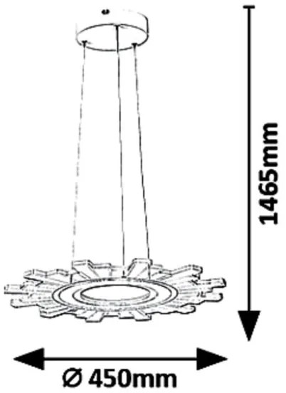 Rabalux 6210 - LED Csillár zsinóron FELICITY LED/30W/230V
