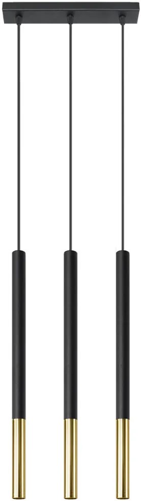 SOLLUX SL-0892 MOZAICA Többágú Függesztett Lámpa Fekete, Arany G9 IP20