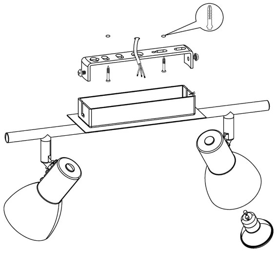 Eglo 94585 - LED Spotlámpa BARNHAM 2xGU10/3,3W/230V