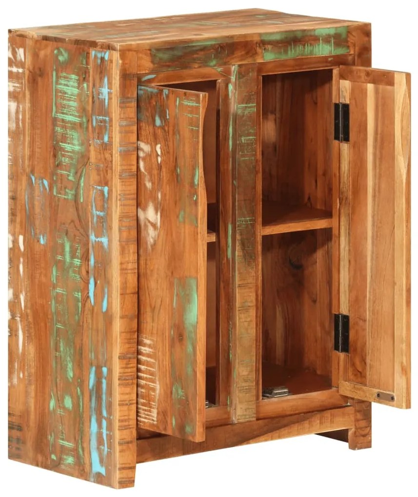 tömör újrahasznosított fa tálalószekrény 55 x 33 x 75 cm