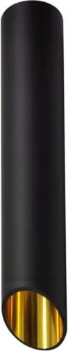 Valda mennyezeti lámpatest fekete alumínium 300mm Fekete-arany Cső 1x GU10 Led