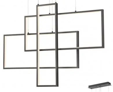 Redo 01-2315 - LED Dimmelhető csillár zsinóron PLANA LED/60W/230V fekete