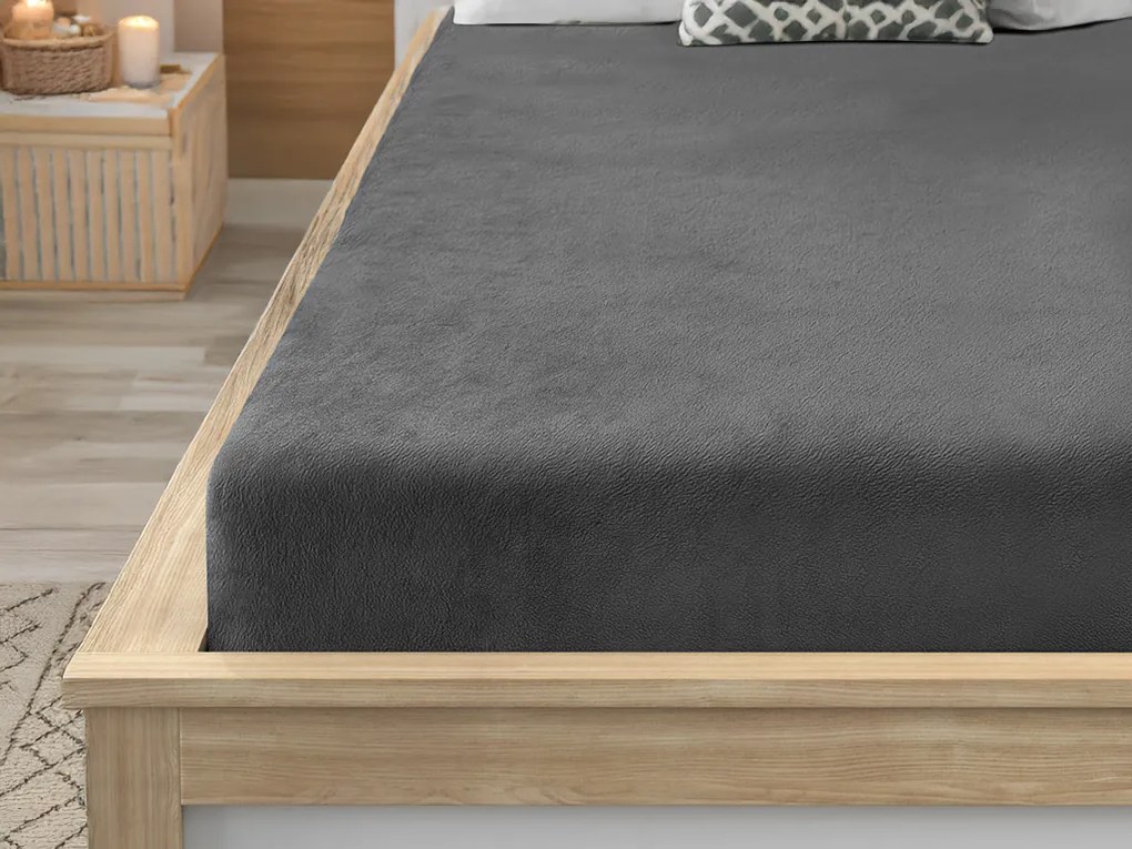 Mikroplüss lepedő SOFT 140x200 cm sötétszürke