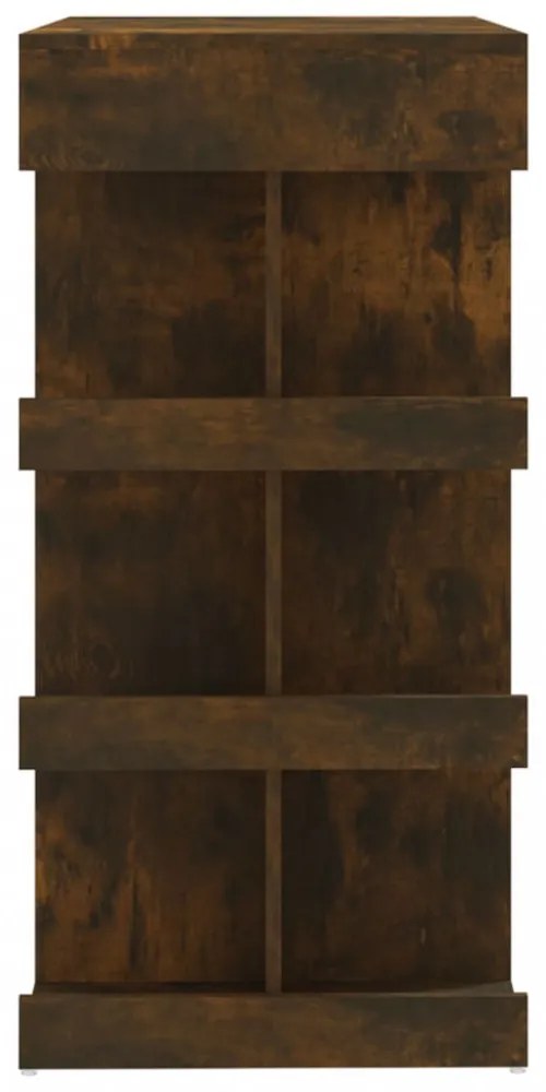 füstös tölgy színű bárasztal tárolópolccal 100 x 50 x 101,5 cm